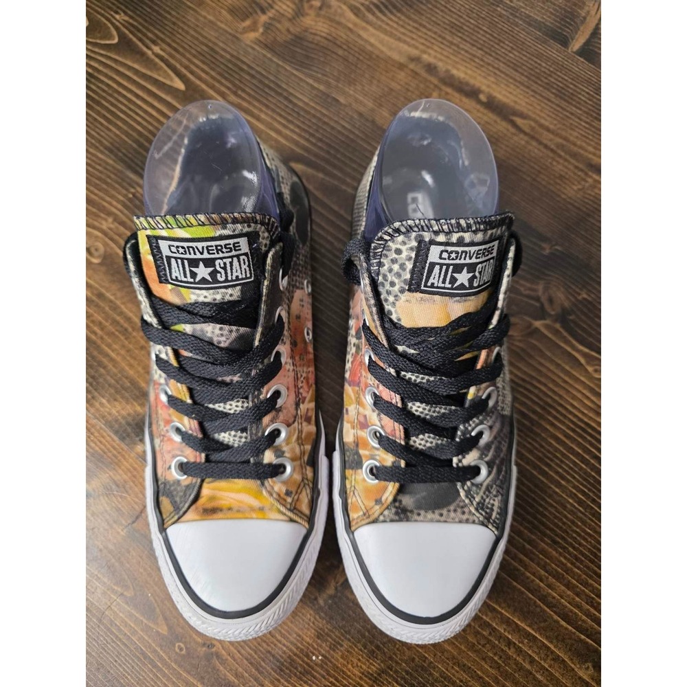 Converse All Star Women's Shoes Size‎ 7 Brown Black White Floral Print Shoes - Picture 2 of 15